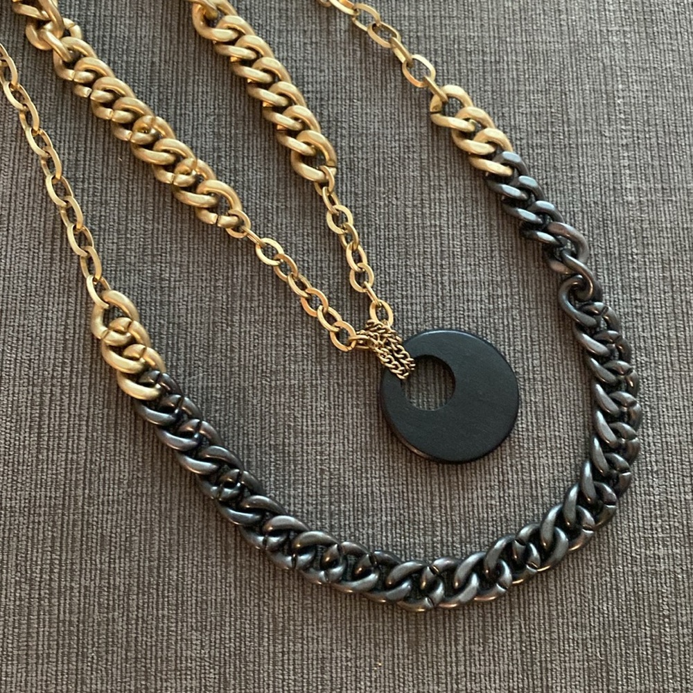 Vintage Kenneth Cole Necklace Two-Strand Chain Necklace